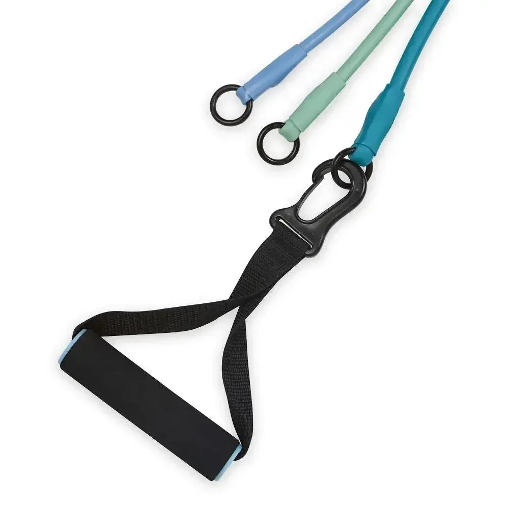 3-in-1 Resistance Rope Set - Interchangeable Tubes with Light/Medium/Heavy Bands for Home Gym, Travel Gym