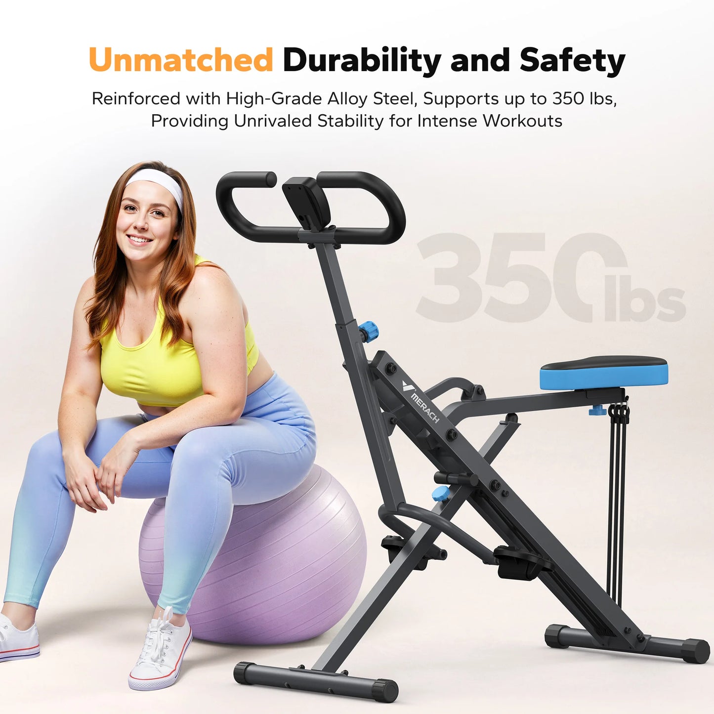 MERACH Squat Machine 2in1 Squat Rowing Machine Easy Setup Foldable Exercise Equipment Glute Trainer Machine Glutes Leg Home Fit