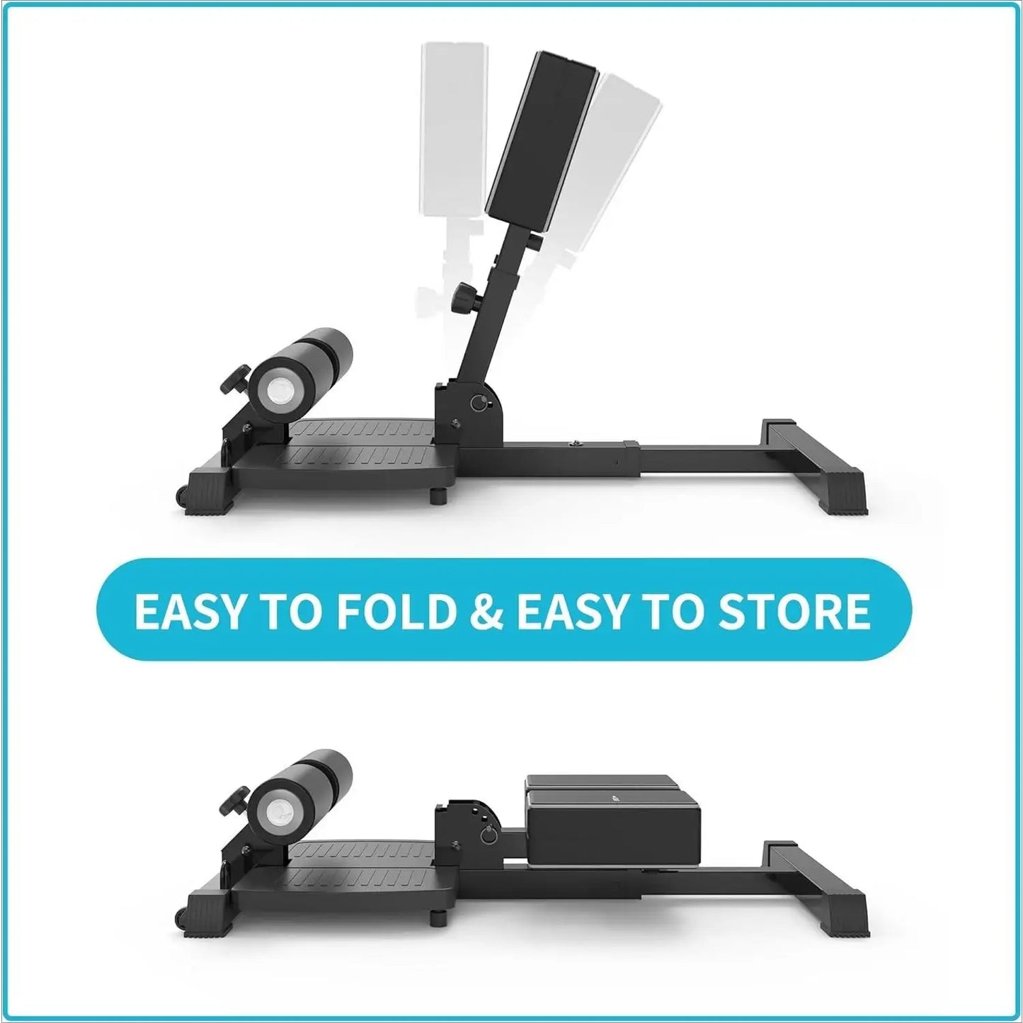 H-Multi-Function Deep  Bench Home Gym Workout Station Leg Exercise Machine-No assembly required - Easy to store - Space-saving