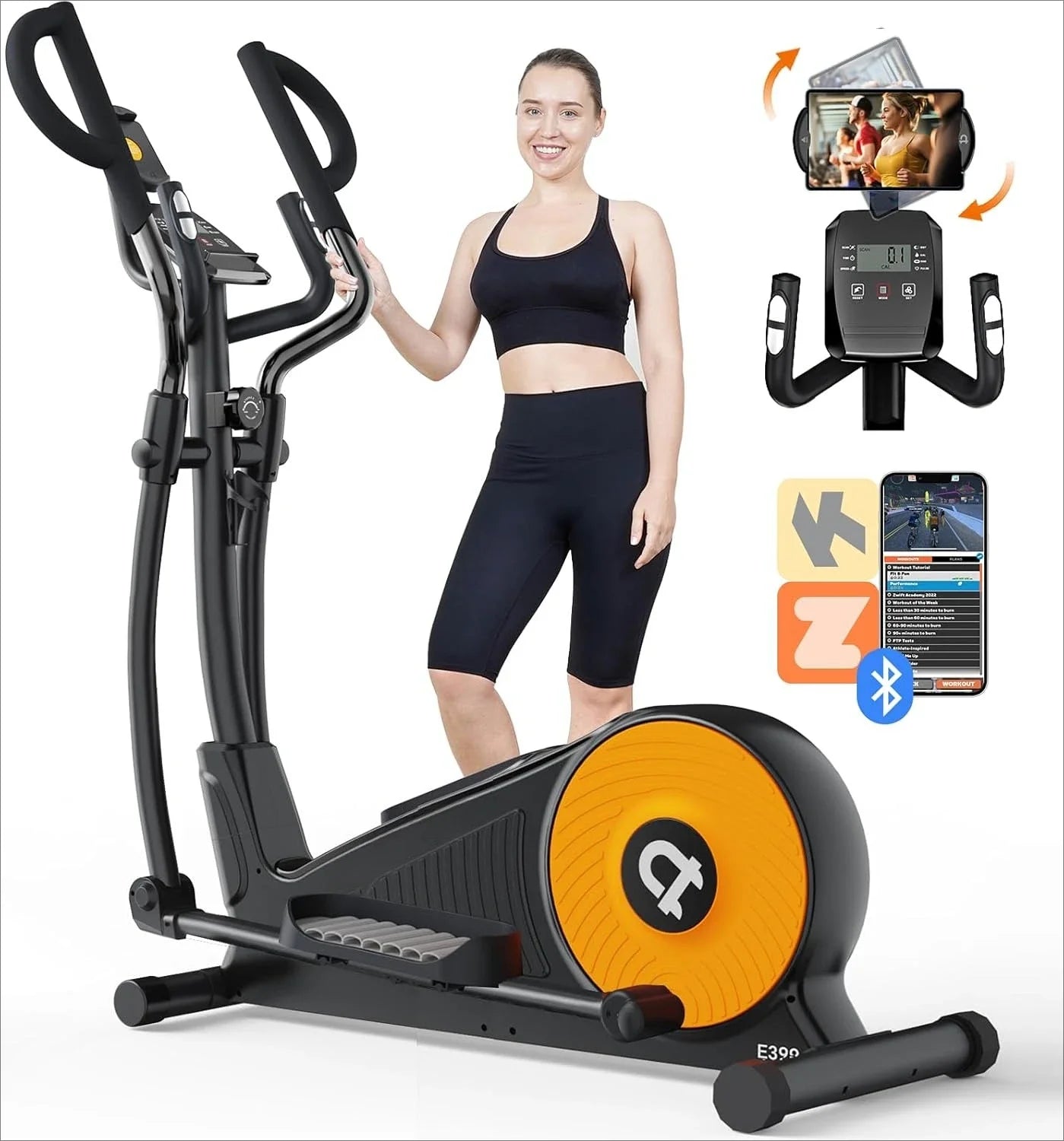 Elliptical Machine, Elliptical Exercise Machine with 16-Level Resistance & Hyper-Quiet Magnetic Driving System