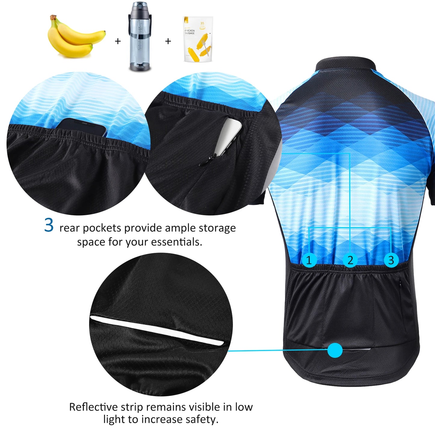 Men Short Sleeve Cycling Jersey MTB Maillot Bike Shirt Breathable Mountain Pro Team Bicycle Sports Clothing