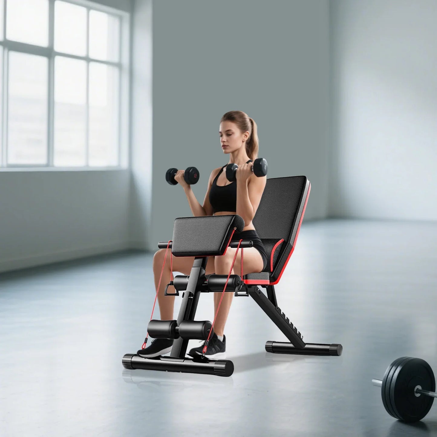 Multifunctional Deadlift Board Home Fitness Adjustable Weight Bench Training Equipment Seated Weight Bench