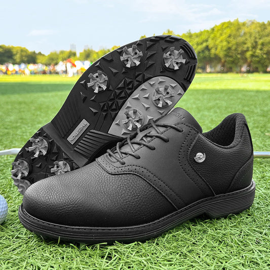 Classic Brand Golf Training Shoe for Men Anti-Slip Spikes Golf Shoe Man Leather Gym Sneakers Mens Walking Shoes