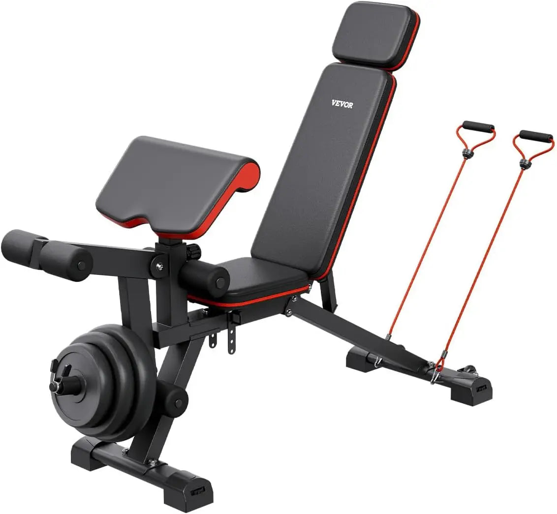 Weight Bench, 800lbs Adjustable Weight Bench Press for Full Body Workout, Exercise Sit up Bench for Home Gym Strength Training,