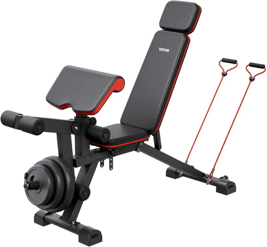 Weight Bench, 800lbs Adjustable Weight Bench Press for Full Body Workout, Exercise Sit up Bench for Home Gym Strength Training,