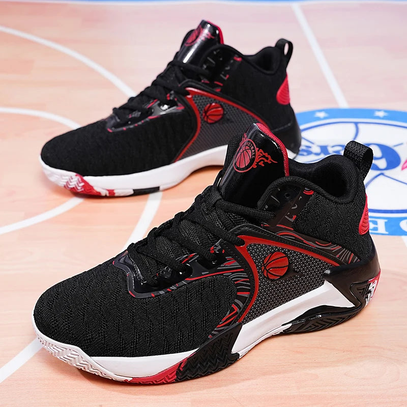 Men's basketball shoes, lightweight and breathable sports shoes, anti slip sports shoes, running and walking shoes