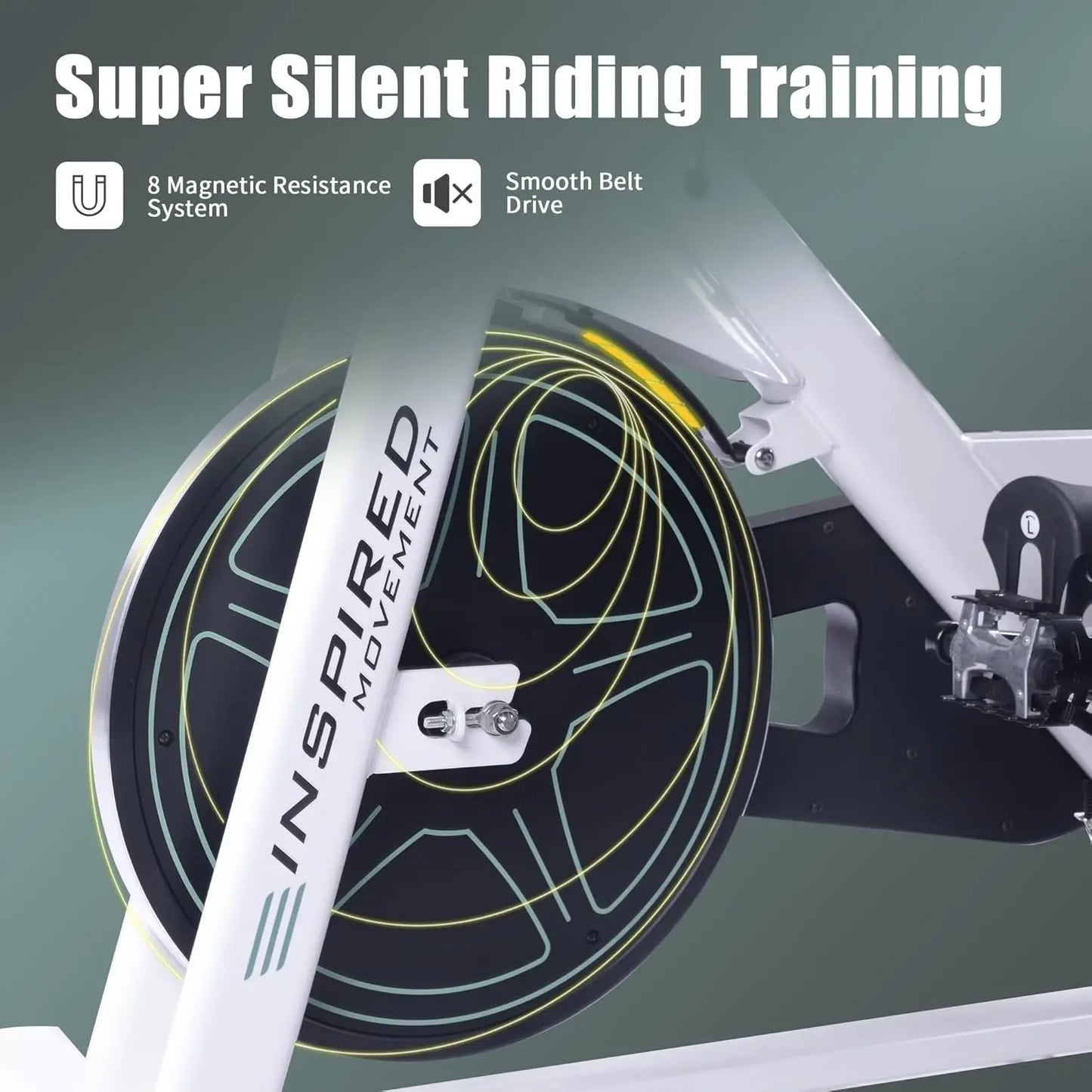 Exercise Bike 300LBS Weight Capacity Smooth Silent 35LB Heavy Flywheel Indoor Cycling Stationary Bike with LCD Monitor for Home