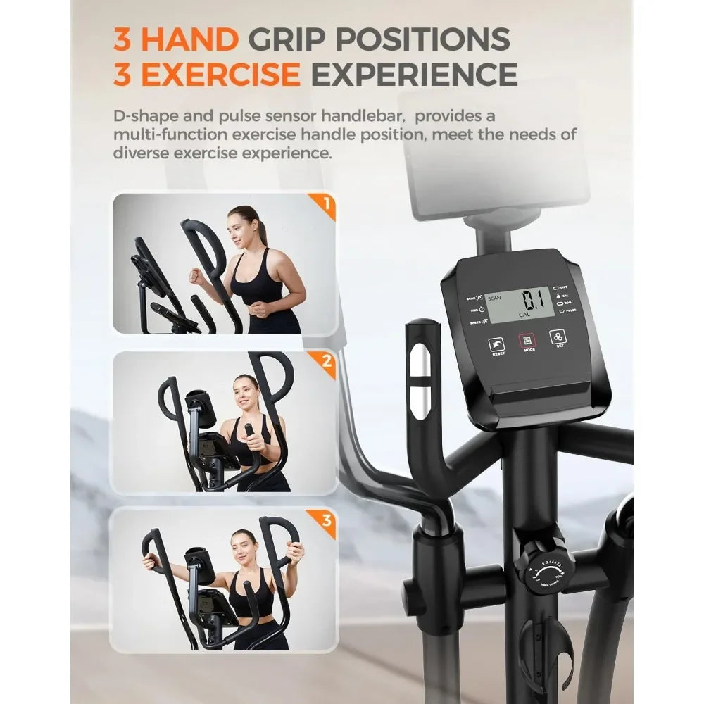 Elliptical Machine, Elliptical Exercise Machine with 16-Level Resistance & Hyper-Quiet Magnetic Driving System
