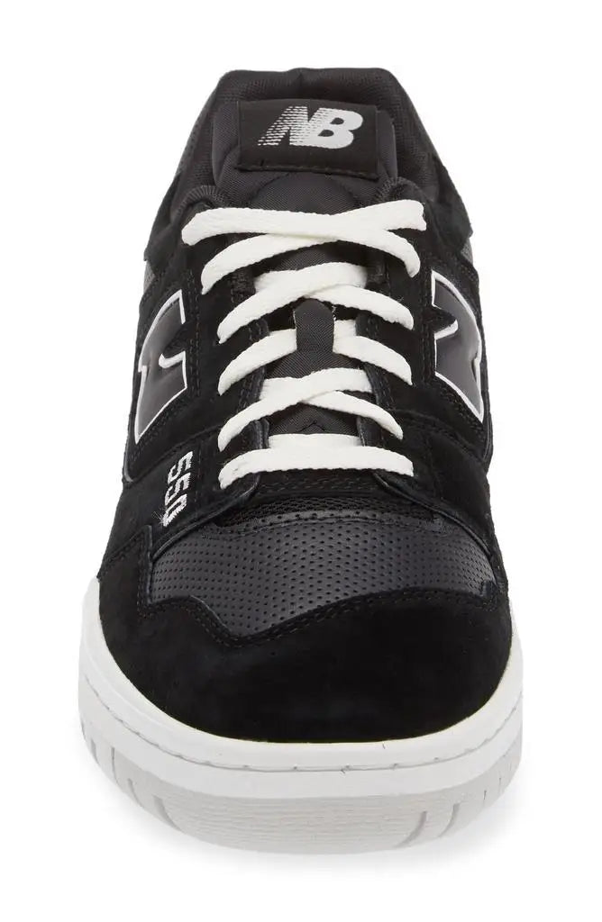 New Balance 550 Unisex Black White Basketball Sneakers Sports Footwear for Men and Women