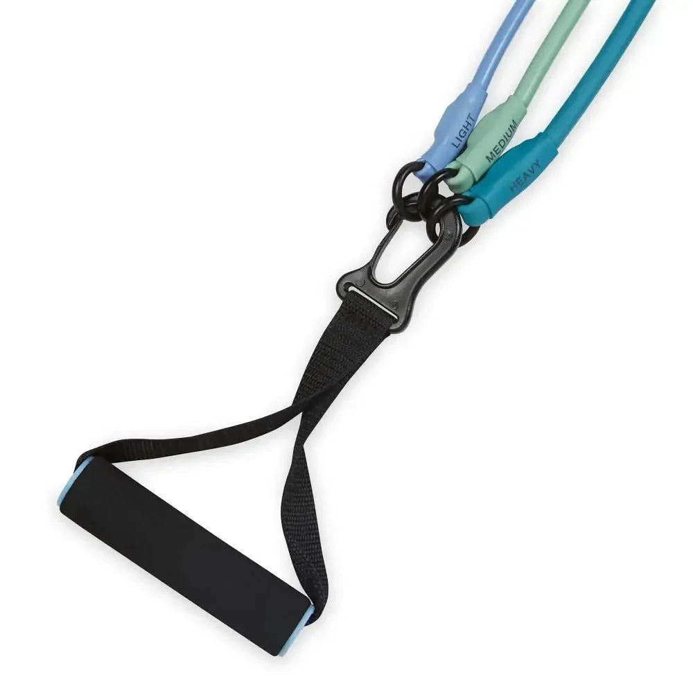 3-in-1 Resistance Rope Set - Interchangeable Tubes with Light/Medium/Heavy Bands for Home Gym, Travel Gym