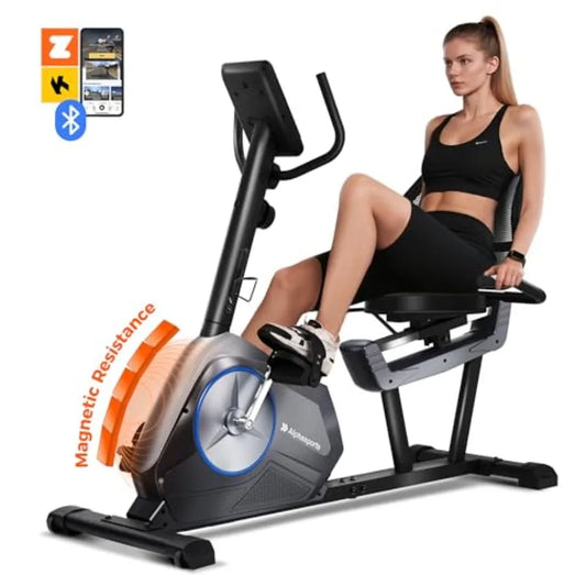 Recumbent Exercise Bike for Adult and Seniors Stationary Bike 400 lbs Capacity 16level Magnetic Resistance and Comfortable Adju