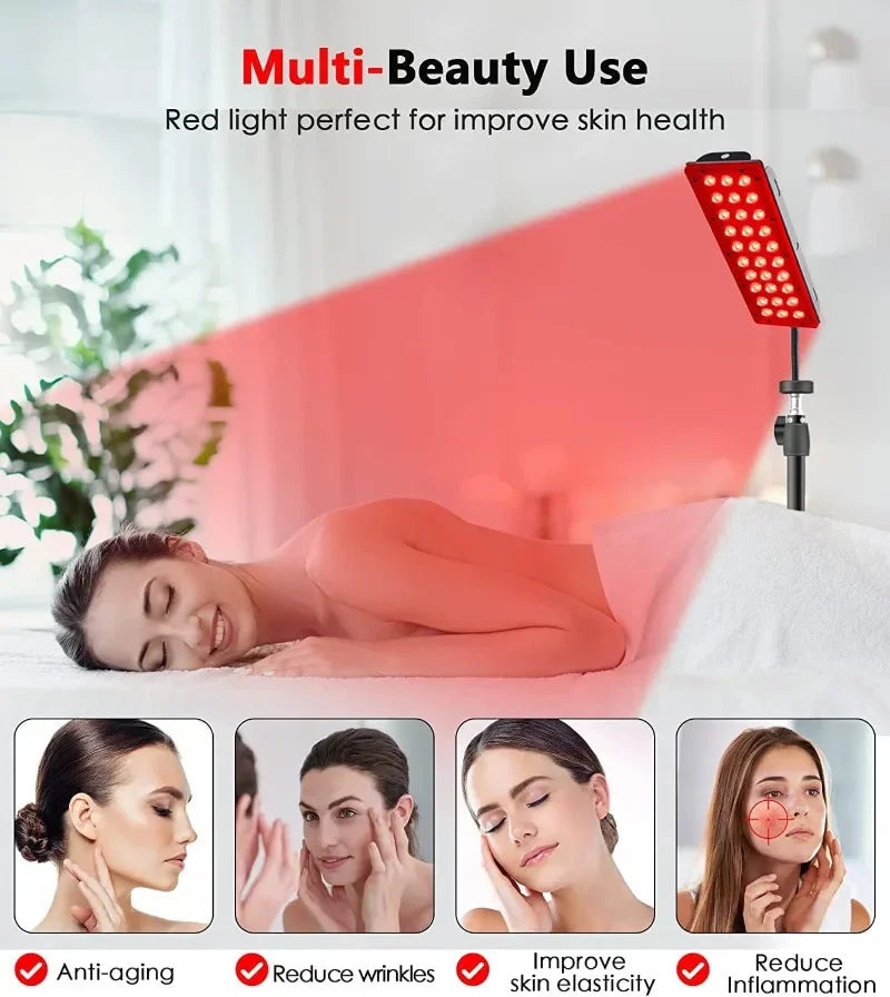 Red Light Therapy Lamp For Full Body Infrared Light  Device Face LED Light Body Pain Stress Relief Daily Skin Care 660nm 850nm