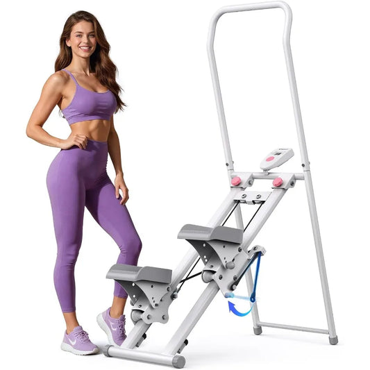 Stair Stepper for Home Gym Exercise, New Version Stairmaster for Full-Body Workout, Compact Folding Stair Climber with Extended