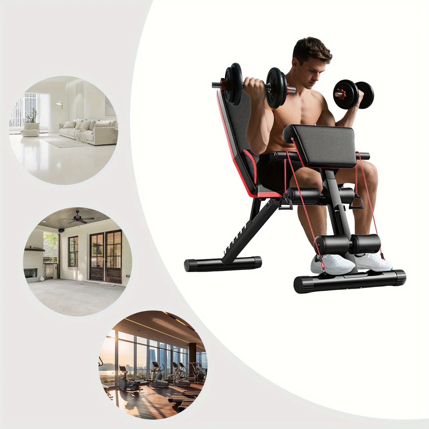 Multifunctional Deadlift Board Home Fitness Adjustable Weight Bench Training Equipment Seated Weight Bench