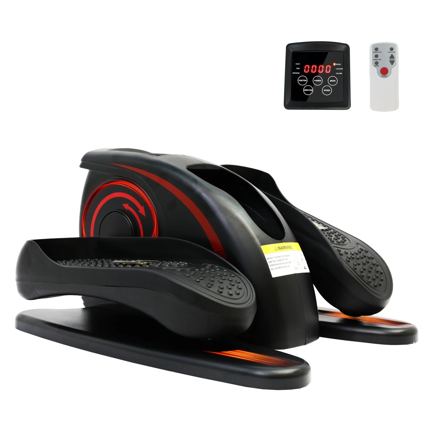 Electric Elliptical Machine Pedal Exerciser Under Desk Touch Screen 5-Speed Portable Trainer Home Office For Adults Seniors