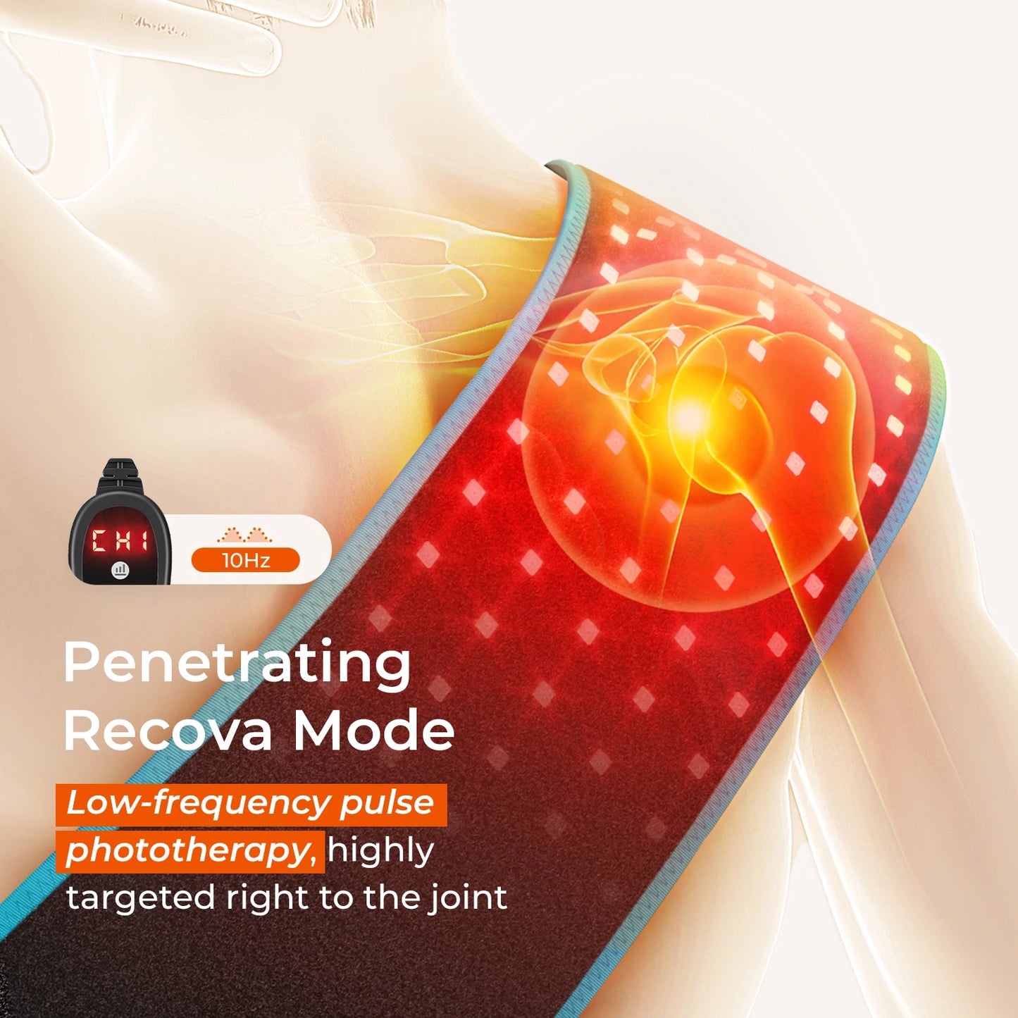 Red Light Therapy Belt LED Red Light Shoulder Back Waist Pain Relief Therapy Pad Infrared light Device Muscles Recover