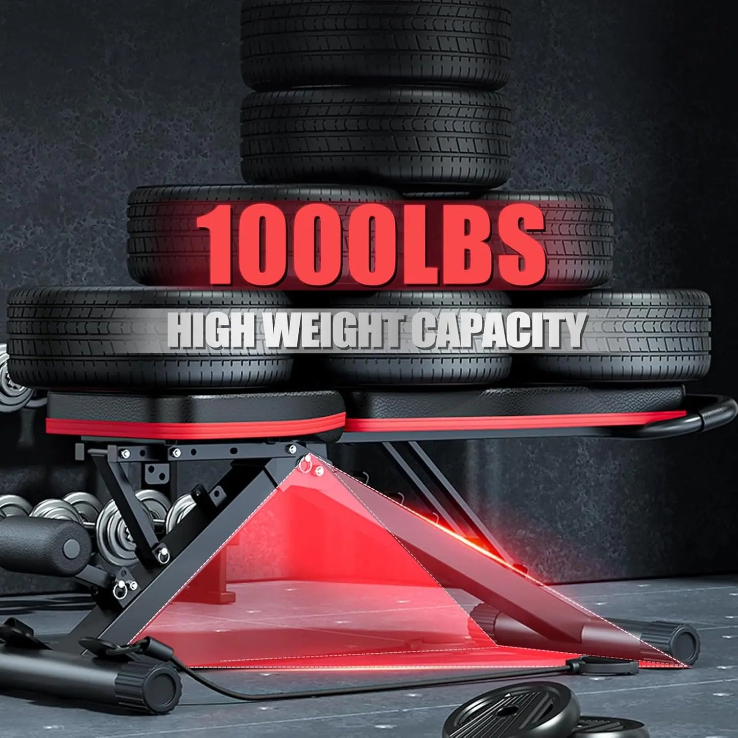 14-in-1 Multi-Functional Weight Bench 1000 lbs Capacity Workout Bench for Home Gym Foldable Incline Bench for Full Body Workout