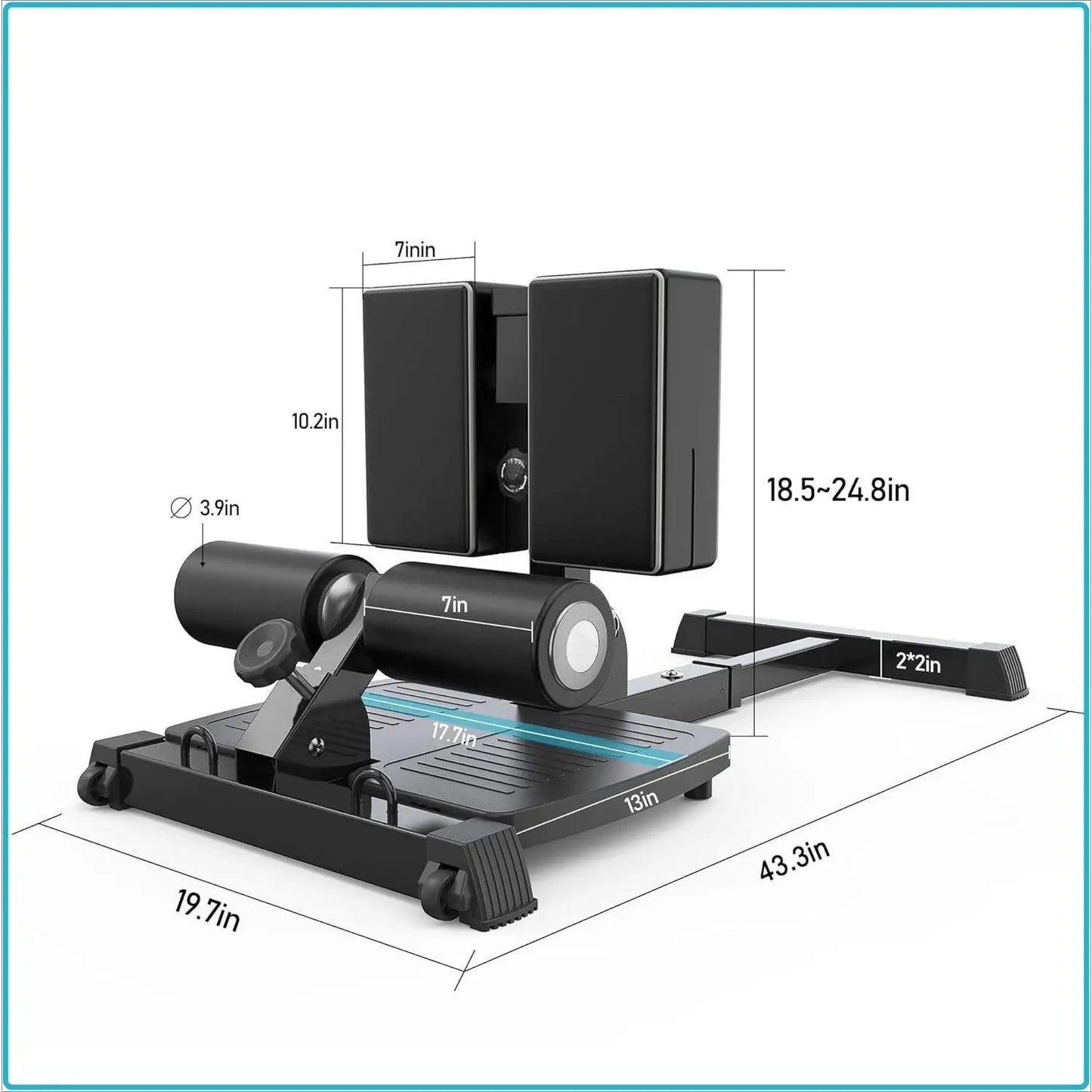 H-Multi-Function Deep  Bench Home Gym Workout Station Leg Exercise Machine-No assembly required - Easy to store - Space-saving