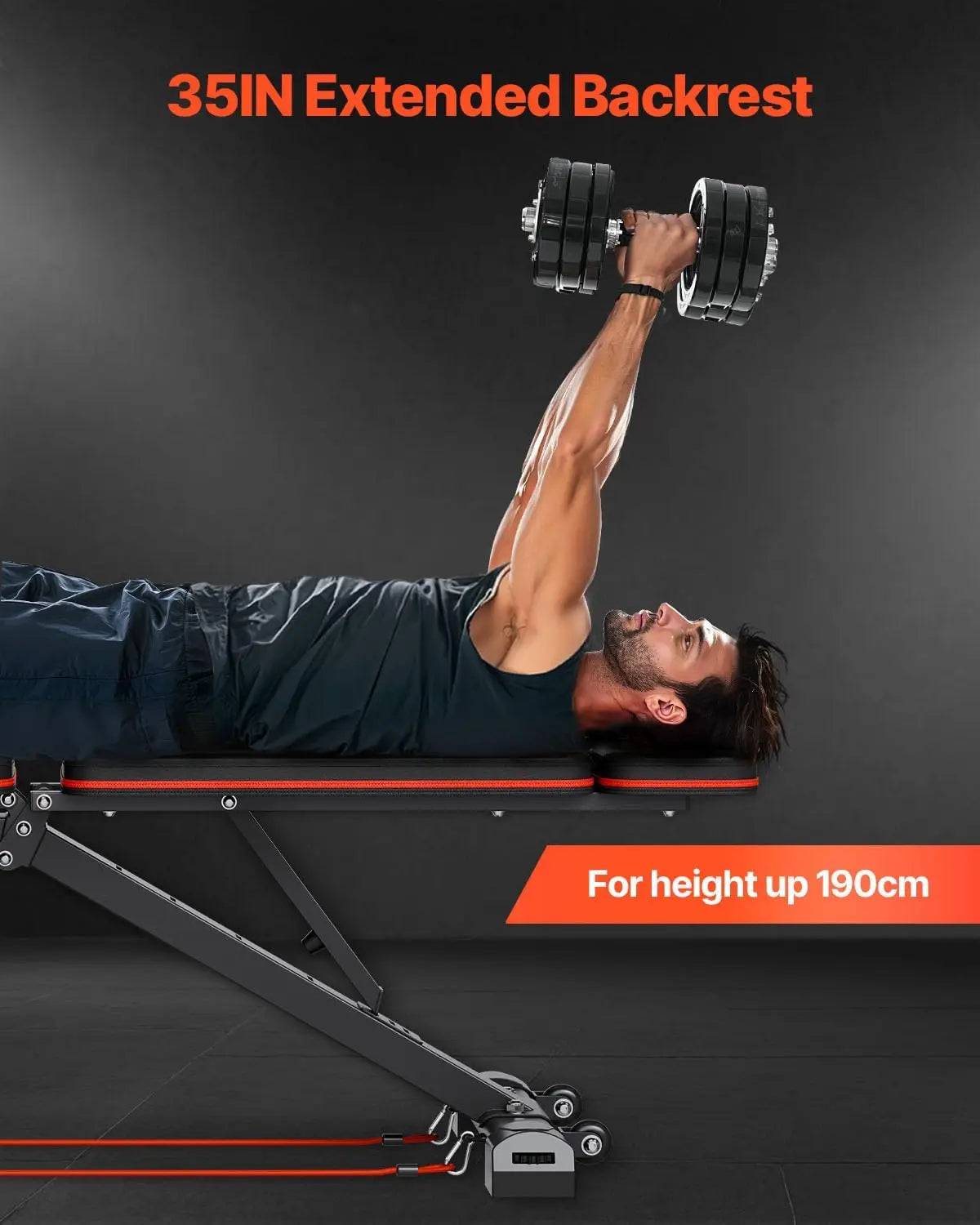 Weight Bench, 800lbs Adjustable Weight Bench Press for Full Body Workout, Exercise Sit up Bench for Home Gym Strength Training,