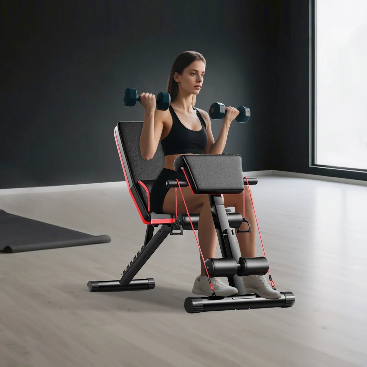 Multifunctional Deadlift Board Home Fitness Adjustable Weight Bench Training Equipment Seated Weight Bench