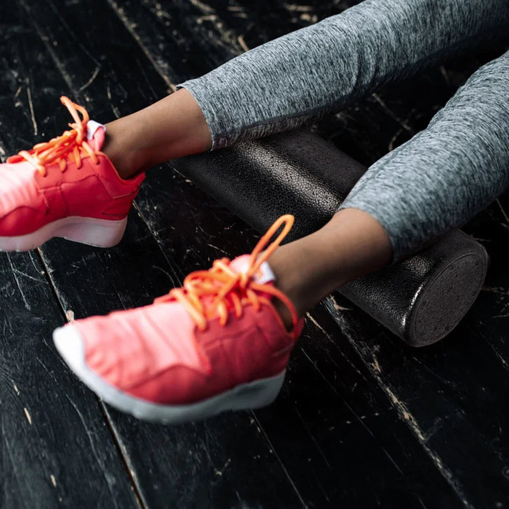 High Density Foam Rollers 12 Inch Solid Core Foam Massage Roller Round Back Legs Foam Roller for Exercise Yoga Pilates Physical