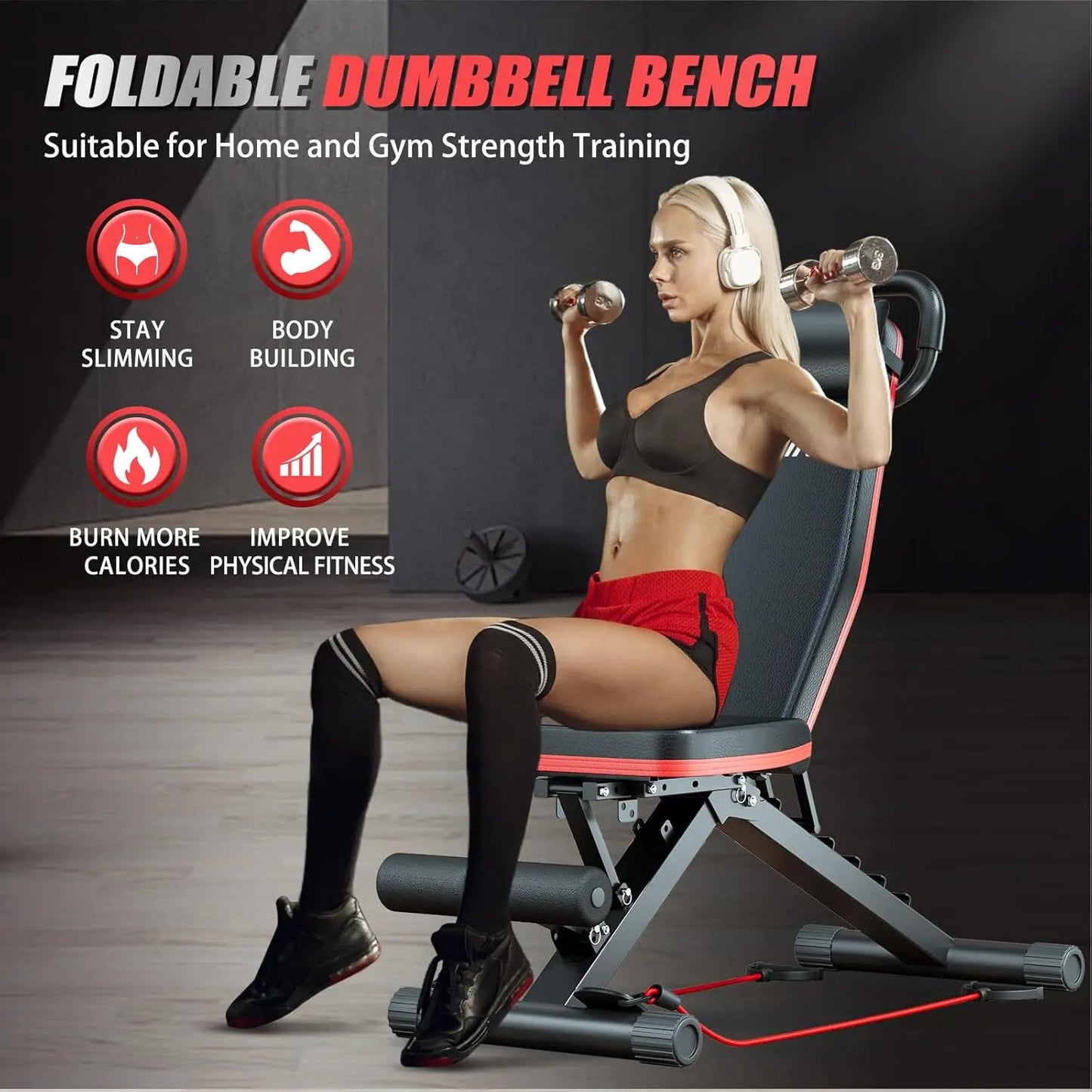14-in-1 Multi-Functional Weight Bench 1000 lbs Capacity Workout Bench for Home Gym Foldable Incline Bench for Full Body Workout