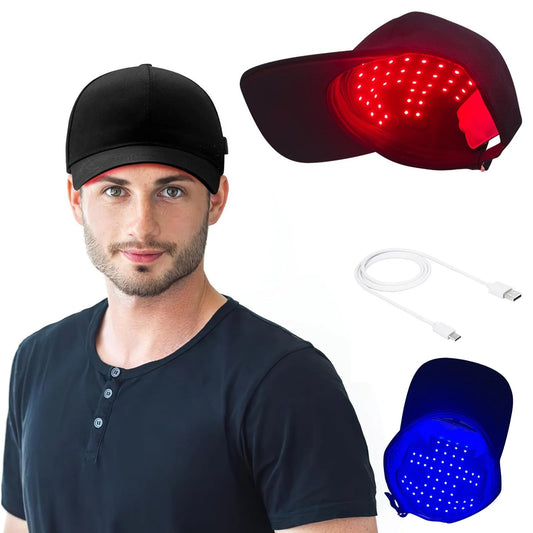 Hair Growth Cap Red Light Therapy Cap Device Anti Hair Loss Led Hair Growth Hat Near Infrared Relax Head Treatment Hat Machine