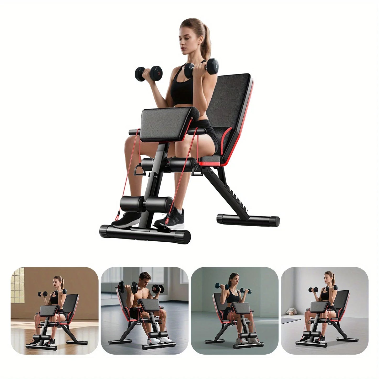 Multifunctional Deadlift Board Home Fitness Adjustable Weight Bench Training Equipment Seated Weight Bench