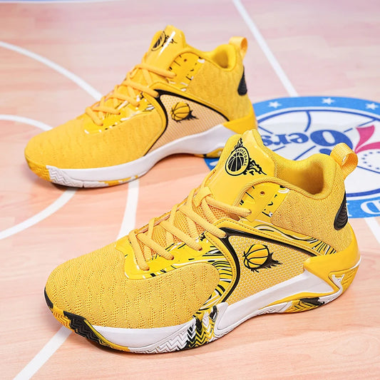 Men's basketball shoes, lightweight and breathable sports shoes, anti slip sports shoes, running and walking shoes