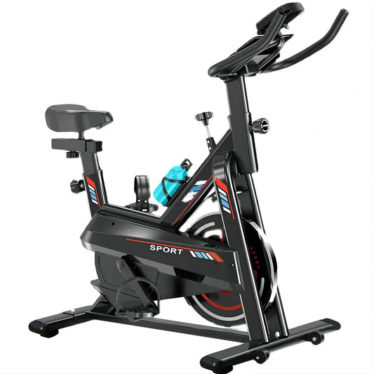 Exercise Bike Dynamic Foldable Magnetic Indoor Smart Cycling Bike Featuring Heart Rate Low Noise Digital Display Felt Pad