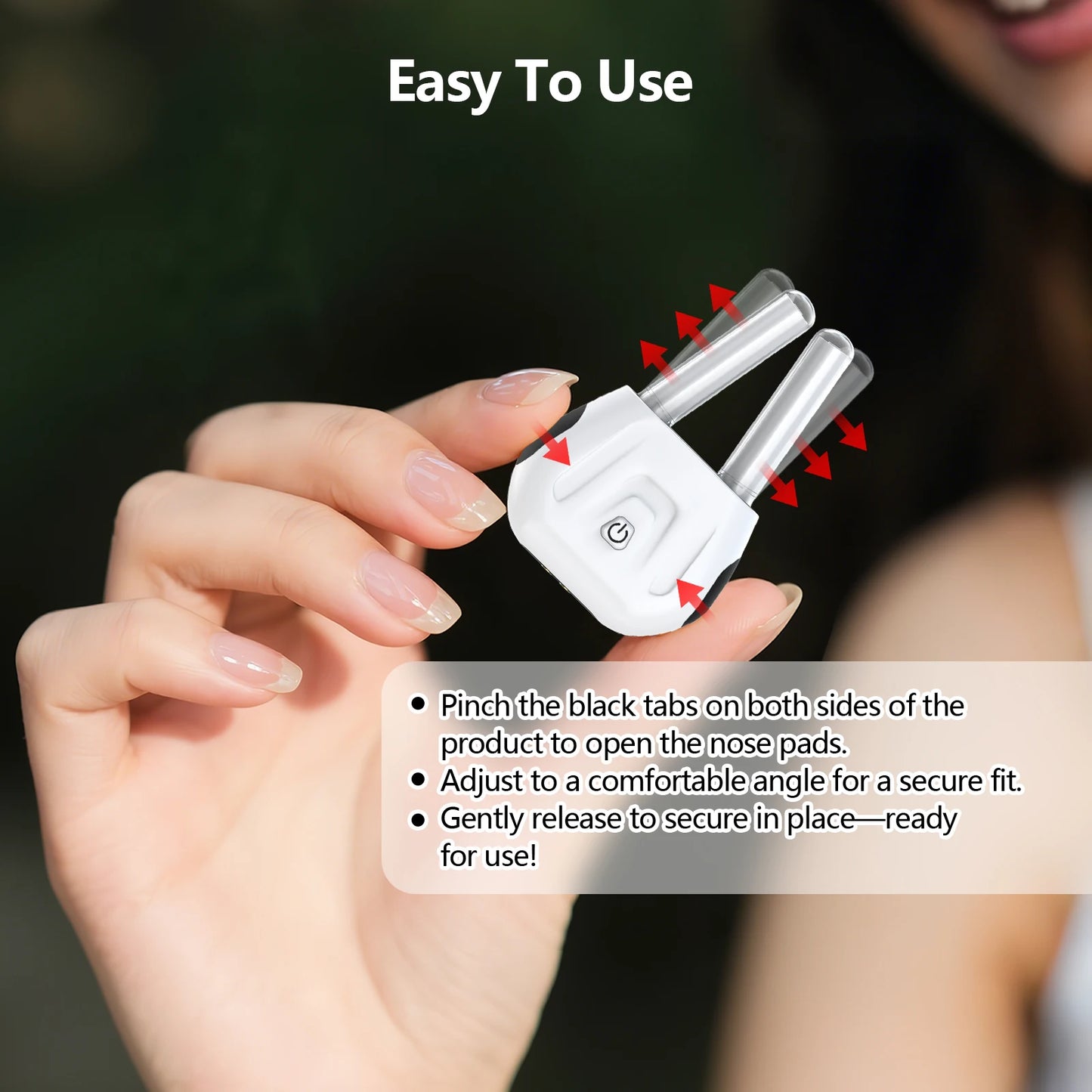 Cordless Red Light Nasal Therapy Device Rhinitis Relief Tool Infrared Nasal Therapy Device for Improving Nasal Ventilation